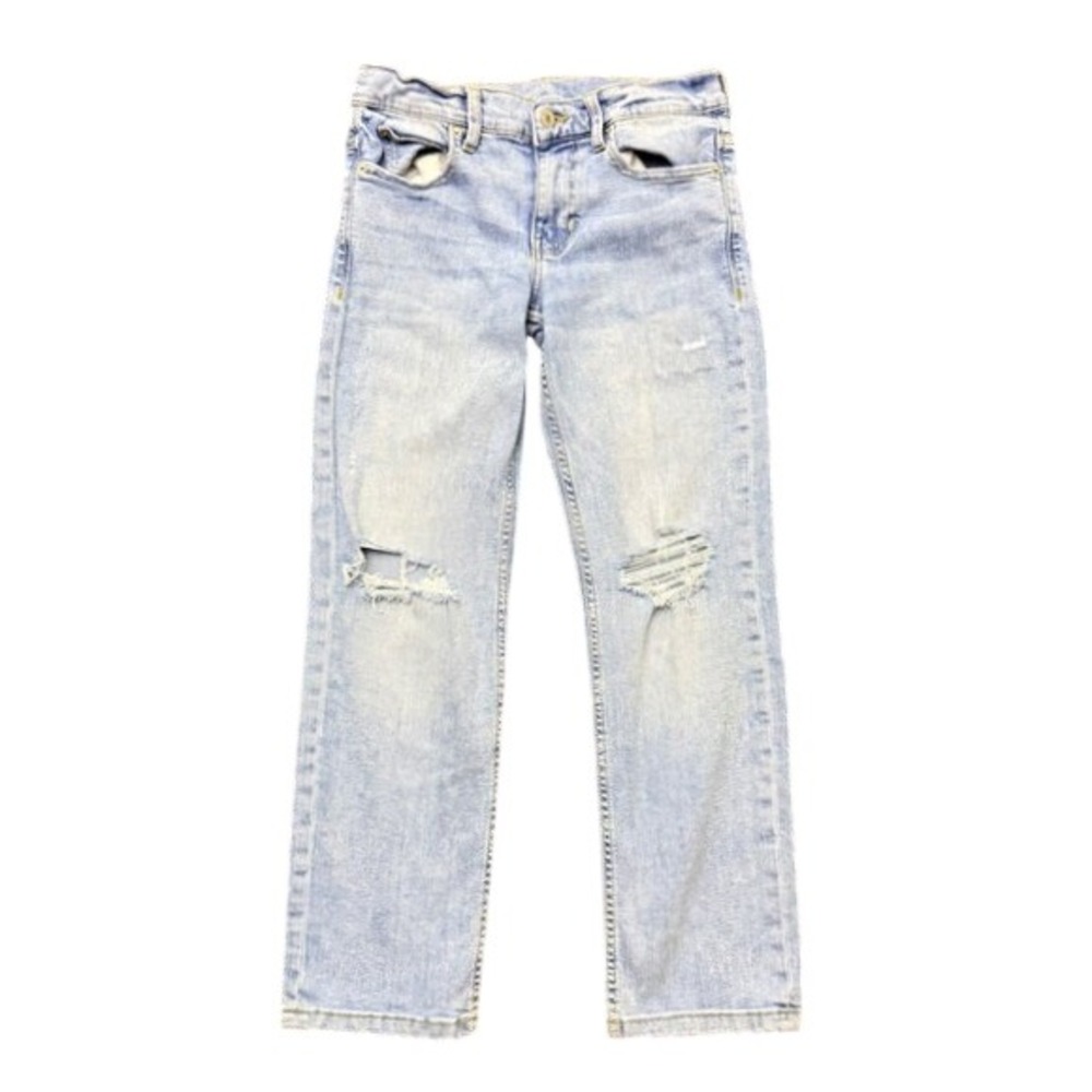 Thereabouts Youth Boys Size 12 Slim Straight Fit Ripped Knee Light Wash Jeans